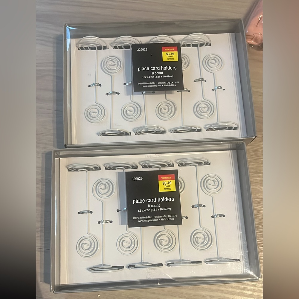 White Place Card Holders - 8 Count